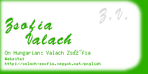 zsofia valach business card